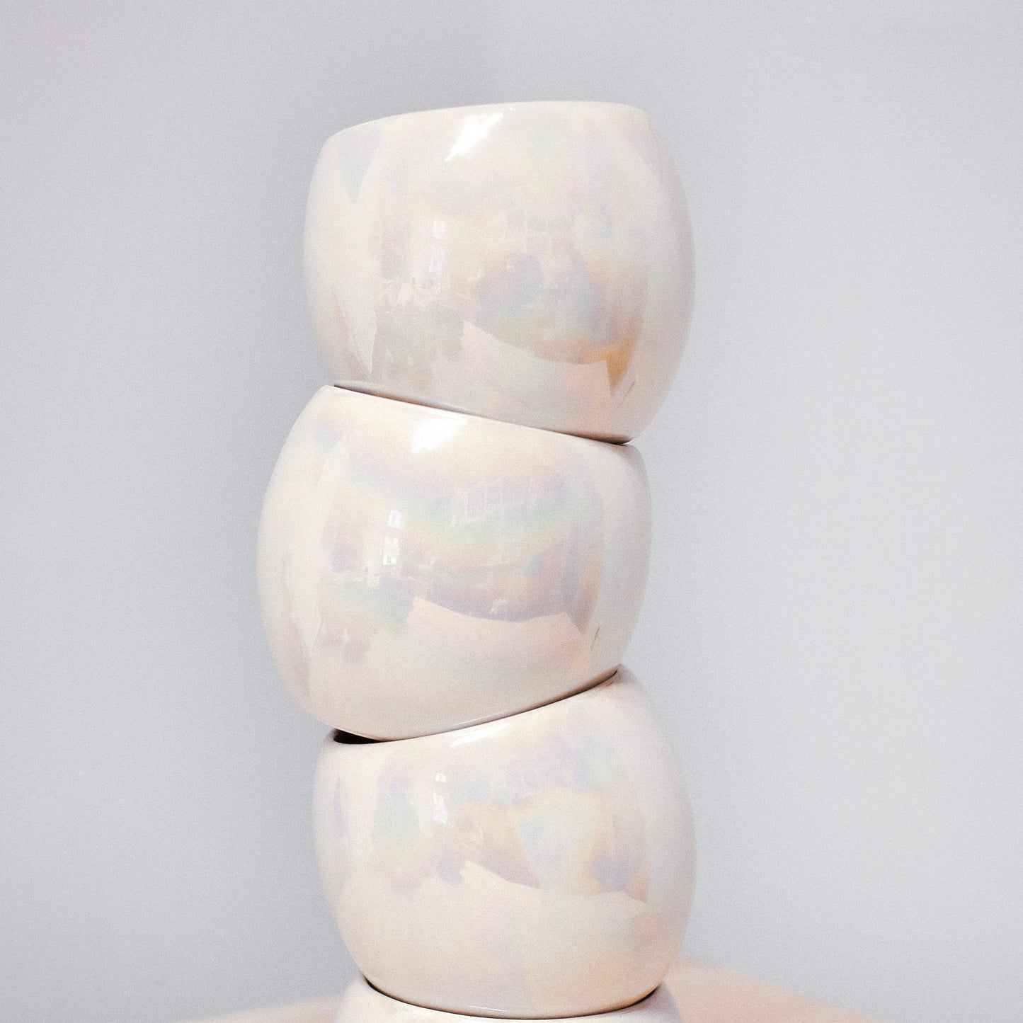 Baňatý kalíšek s perletí natura