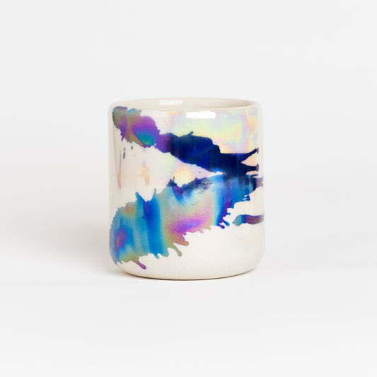 Kalíšek Blue splashes s perletí